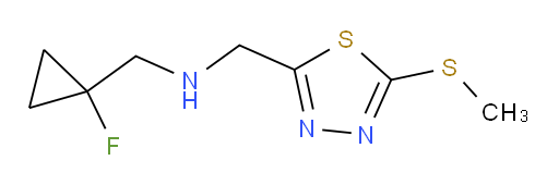 1-(1-fluorocyclopropyl)-N-((5-(methylthio)-1,3,4-thiadiazol-2-yl)methyl)methanamine