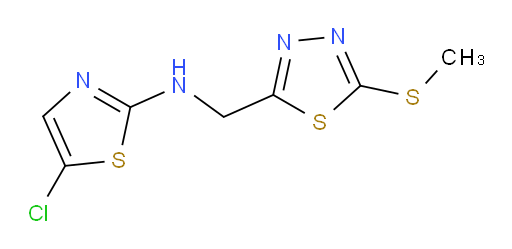 5-chloro-N-((5-(methylthio)-1,3,4-thiadiazol-2-yl)methyl)thiazol-2-amine