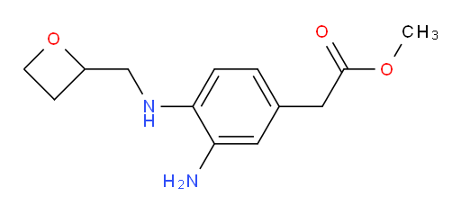 methyl 2-(3-amino-4-((oxetan-2-ylmethyl)amino)phenyl)acetate