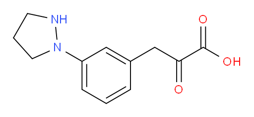 2-oxo-3-(3-(pyrazolidin-1-yl)phenyl)propanoic acid