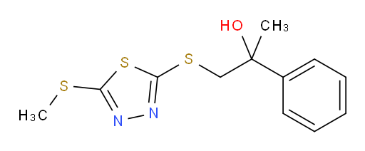 1-((5-(methylthio)-1,3,4-thiadiazol-2-yl)thio)-2-phenylpropan-2-ol