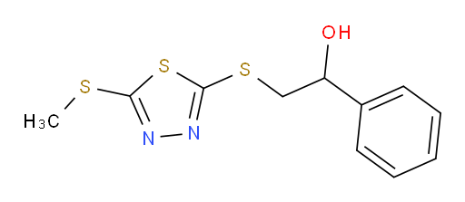 2-((5-(methylthio)-1,3,4-thiadiazol-2-yl)thio)-1-phenylethanol