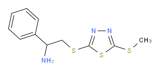 2-((5-(methylthio)-1,3,4-thiadiazol-2-yl)thio)-1-phenylethanamine
