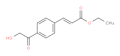 (E)-ethyl 3-(4-(2-hydroxyacetyl)phenyl)acrylate