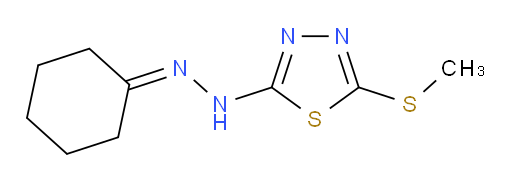 2-(2-cyclohexylidenehydrazinyl)-5-(methylthio)-1,3,4-thiadiazole