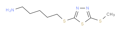5-((5-(methylthio)-1,3,4-thiadiazol-2-yl)thio)pentan-1-amine