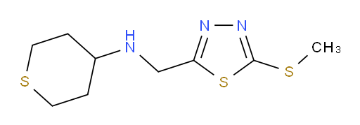 N-((5-(methylthio)-1,3,4-thiadiazol-2-yl)methyl)tetrahydro-2H-thiopyran-4-amine
