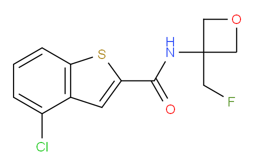 4-chloro-N-(3-(fluoromethyl)oxetan-3-yl)benzo[b]thiophene-2-carboxamide