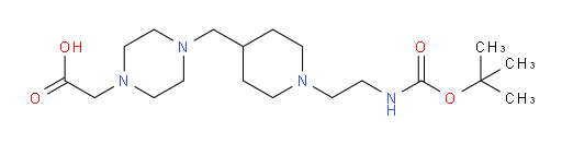 2-(4-((1-(2-((tert-butoxycarbonyl)amino)ethyl)piperidin-4-yl)methyl)piperazin-1-yl)acetic acid