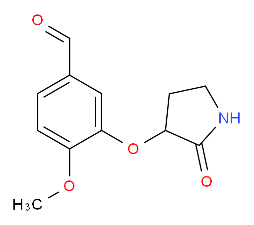 4-methoxy-3-((2-oxopyrrolidin-3-yl)oxy)benzaldehyde