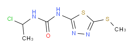 1-(1-chloroethyl)-3-(5-(methylthio)-1,3,4-thiadiazol-2-yl)urea
