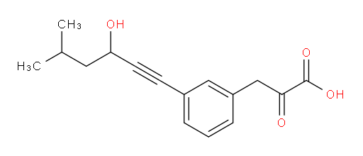 3-(3-(3-hydroxy-5-methylhex-1-yn-1-yl)phenyl)-2-oxopropanoic acid