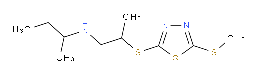 N-(2-((5-(methylthio)-1,3,4-thiadiazol-2-yl)thio)propyl)butan-2-amine