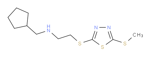 N-(cyclopentylmethyl)-2-((5-(methylthio)-1,3,4-thiadiazol-2-yl)thio)ethanamine
