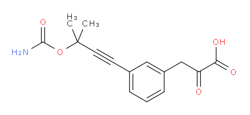 3-(3-(3-(carbamoyloxy)-3-methylbut-1-yn-1-yl)phenyl)-2-oxopropanoic acid
