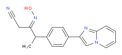 (Z)-3-(hydroxyimino)-4-(4-(imidazo[1,2-a]pyridin-2-yl)phenyl)pentanenitrile