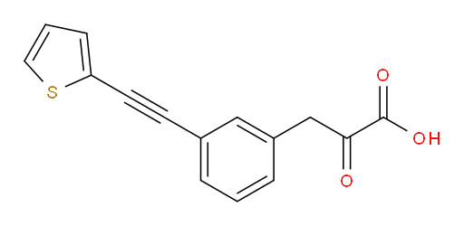 2-oxo-3-(3-(thiophen-2-ylethynyl)phenyl)propanoic acid