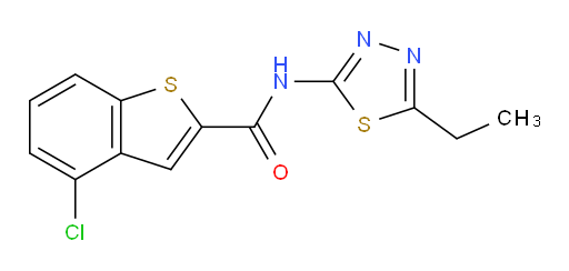 4-chloro-N-(5-ethyl-1,3,4-thiadiazol-2-yl)benzo[b]thiophene-2-carboxamide