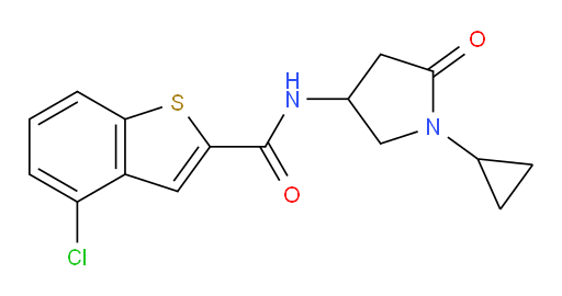 4-chloro-N-(1-cyclopropyl-5-oxopyrrolidin-3-yl)benzo[b]thiophene-2-carboxamide