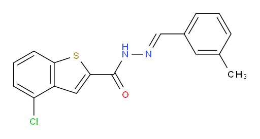 (E)-4-chloro-N'-(3-methylbenzylidene)benzo[b]thiophene-2-carbohydrazide