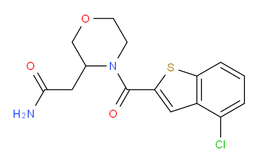 2-(4-(4-chlorobenzo[b]thiophene-2-carbonyl)morpholin-3-yl)acetamide