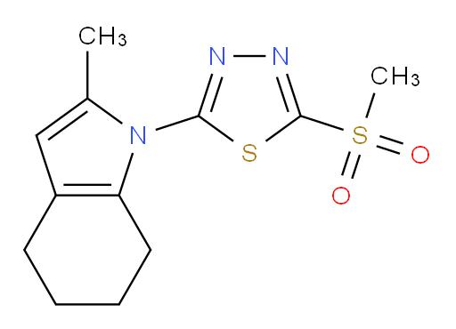 2-(2-methyl-4,5,6,7-tetrahydro-1H-indol-1-yl)-5-(methylsulfonyl)-1,3,4-thiadiazole