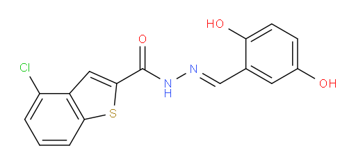 (E)-4-chloro-N'-(2,5-dihydroxybenzylidene)benzo[b]thiophene-2-carbohydrazide