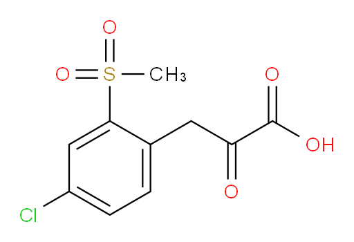 3-(4-chloro-2-(methylsulfonyl)phenyl)-2-oxopropanoic acid
