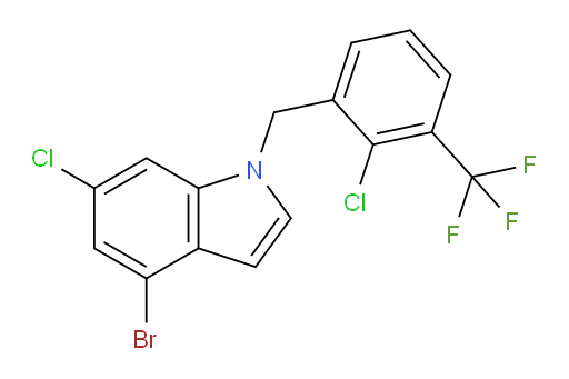 4-bromo-6-chloro-1-(2-chloro-3-(trifluoromethyl)benzyl)-1H-indole