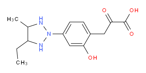 3-(4-(4-ethyl-5-methyl-1,2,3-triazolidin-2-yl)-2-hydroxyphenyl)-2-oxopropanoic acid