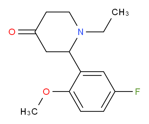 1-ethyl-2-(5-fluoro-2-methoxyphenyl)piperidin-4-one