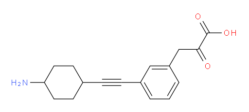 3-(3-((4-aminocyclohexyl)ethynyl)phenyl)-2-oxopropanoic acid
