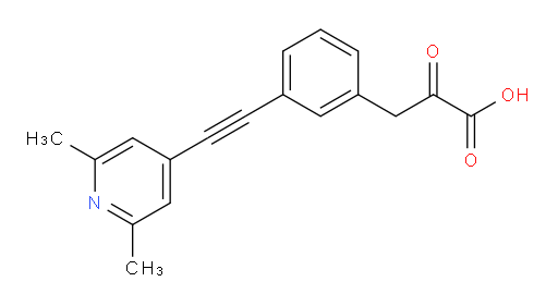 3-(3-((2,6-dimethylpyridin-4-yl)ethynyl)phenyl)-2-oxopropanoic acid