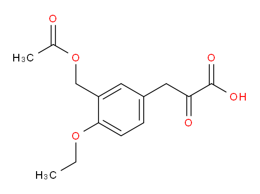 3-(3-(acetoxymethyl)-4-ethoxyphenyl)-2-oxopropanoic acid