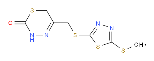 5-(((5-(methylthio)-1,3,4-thiadiazol-2-yl)thio)methyl)-3,6-dihydro-2H-1,3,4-thiadiazin-2-one