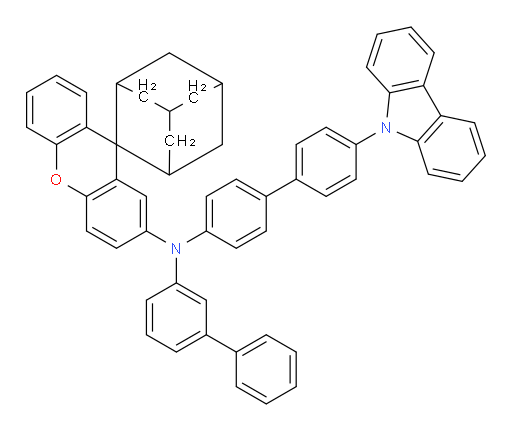 N-(4'-(9H-carbazol-9-yl)-[1,1'-biphenyl]-4-yl)-N-([1,1'-biphenyl]-3-yl)spiro[adamantane-2,9'-xanthen]-2'-amine