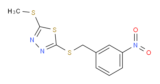 2-(methylthio)-5-((3-nitrobenzyl)thio)-1,3,4-thiadiazole