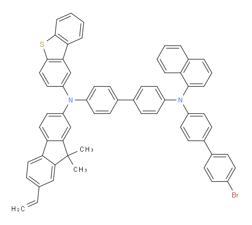 N4-(4'-bromo-[1,1'-biphenyl]-4-yl)-N4'-(dibenzo[b,d]thiophen-2-yl)-N4'-(9,9-dimethyl-7-vinyl-9H-fluoren-2-yl)-N4-(naphthalen-1-yl)-[1,1'-biphenyl]-4,4'-diamine