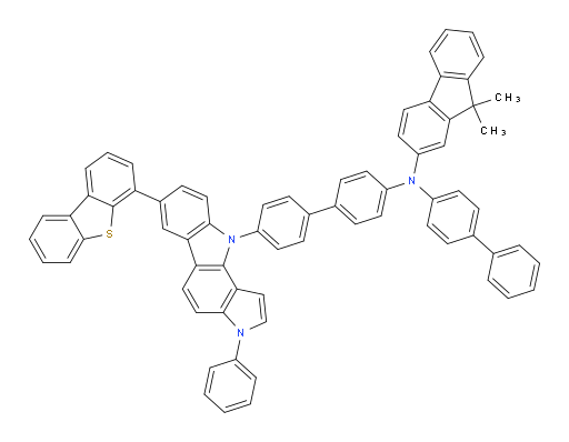 N-([1,1'-biphenyl]-4-yl)-N-(4'-(7-(dibenzo[b,d]thiophen-4-yl)-3-phenylpyrrolo[3,2-a]carbazol-10(3H)-yl)-[1,1'-biphenyl]-4-yl)-9,9-dimethyl-9H-fluoren-2-amine
