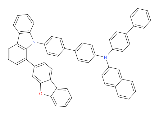 N-([1,1'-biphenyl]-4-yl)-N-(4'-(1-(dibenzo[b,d]furan-3-yl)-9H-carbazol-9-yl)-[1,1'-biphenyl]-4-yl)naphthalen-2-amine
