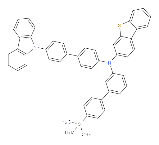 N-(4'-(9H-carbazol-9-yl)-[1,1'-biphenyl]-4-yl)-N-(4'-(trimethylsilyl)-[1,1'-biphenyl]-3-yl)dibenzo[b,d]thiophen-3-amine