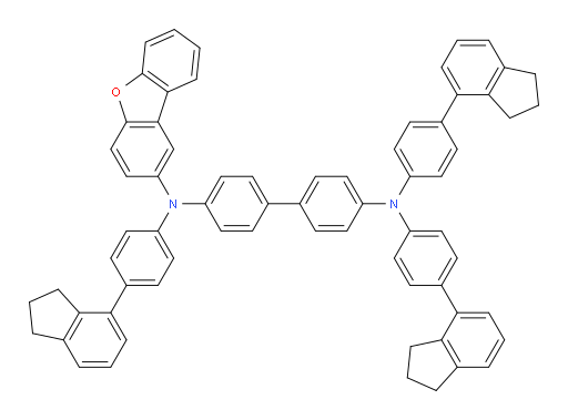 N4-(dibenzo[b,d]furan-2-yl)-N4,N4',N4'-tris(4-(2,3-dihydro-1H-inden-4-yl)phenyl)-[1,1'-biphenyl]-4,4'-diamine