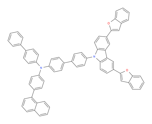 N-([1,1'-biphenyl]-4-yl)-4'-(3,6-di(benzofuran-2-yl)-9H-carbazol-9-yl)-N-(4-(naphthalen-1-yl)phenyl)-[1,1'-biphenyl]-4-amine