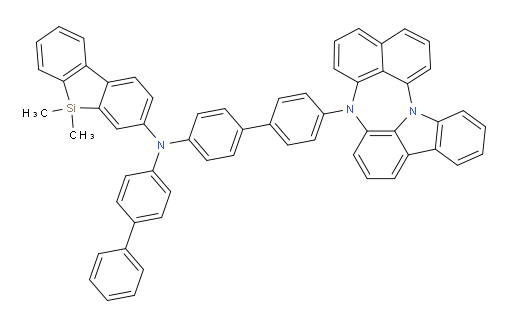 N-(4'-(4H-naphtho[1',8':5,6,7][1,4]diazepino[3,2,1-jk]carbazol-4-yl)-[1,1'-biphenyl]-4-yl)-N-([1,1'-biphenyl]-4-yl)-5,5-dimethyl-5H-dibenzo[b,d]silol-3-amine