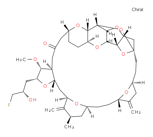 (2R,3R,3aS,7R,8aS,9S,10aR,11S,12R,13aR,13bS,15S,18S,21S,24S,26R,28R,29aS)-2-[(2S)-3-Fluoro-2-hydroxypropyl]hexacosahydro-3-methoxy-26-methyl-20,27-bis(methylene)-11,15:18,21:24,28-triepoxy-7,9-ethano-12,15-methano-9H,15H-furo[3,2-i]furo[2′,3′:5,6]pyrano[4,3-b][1,4]dioxacyclopentacosin-5(4H)-one (ACI)