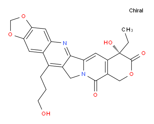 (S)-7-ethyl-7-hydroxy-14-(3-hydroxypropyl)-7H-[1,3]dioxolo[4,5-g]pyrano[3',4':6,7]indolizino[1,2-b]quinoline-8,11(10H,13H)-dione
