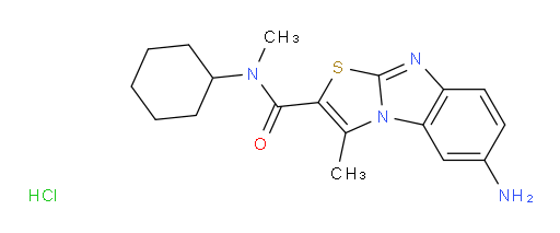 11-amino-N-cyclohexyl-N,3-dimethyl-5-thia-2,7-diazatricyclo[6.4.0.0,2,6]dodeca-1(12),3,6,8,10-pentaene-4-carboxamide hydrochloride