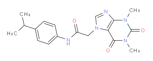 2-(1,3-dimethyl-2,6-dioxo-2,3,6,7-tetrahydro-1H-purin-7-yl)-N-[4-(propan-2-yl)phenyl]acetamide