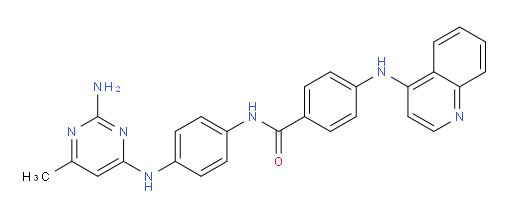 N-{4-[(2-amino-6-methylpyrimidin-4-yl)amino]phenyl}-4-[(quinolin-4-yl)amino]benzamide