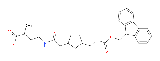 4-(2-{3-[({[(9H-fluoren-9-yl)methoxy]carbonyl}amino)methyl]cyclopentyl}acetamido)-2-methylbutanoic acid